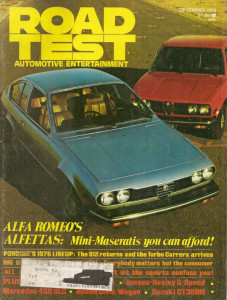 ROAD TEST MAGAZINE 1975 DEC - ALFA TESTS, PORSCHE Spcl, JENSEN-HEALEY, CVCC